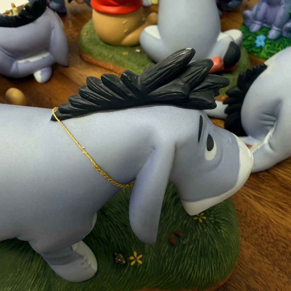 Disney Eeyore Winnie the Pooh Tigger Ceramic & Plastic Figurines Snow Globe Lot - Picture 7 of 17